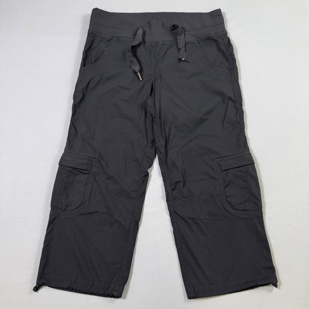 Lululemon Dance Studio Cropped Pants Womens 4 Black Drawstring Capris Gym Yoga